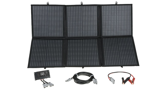 Solar panel and charging cables