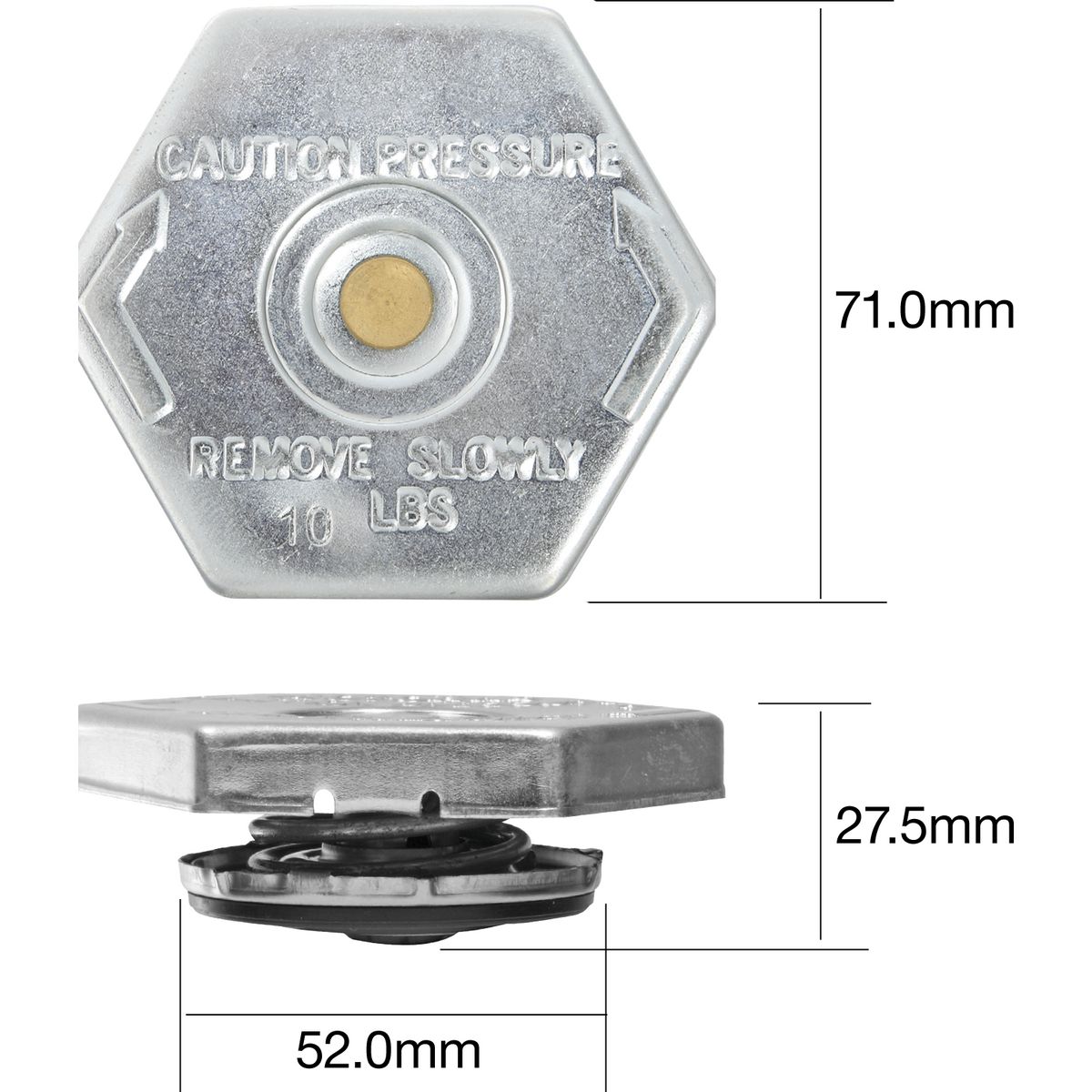 Tridon Radiator Cap 10 Psi - 70 kPa Metal Bayonet - CP1070 - Tridon ...